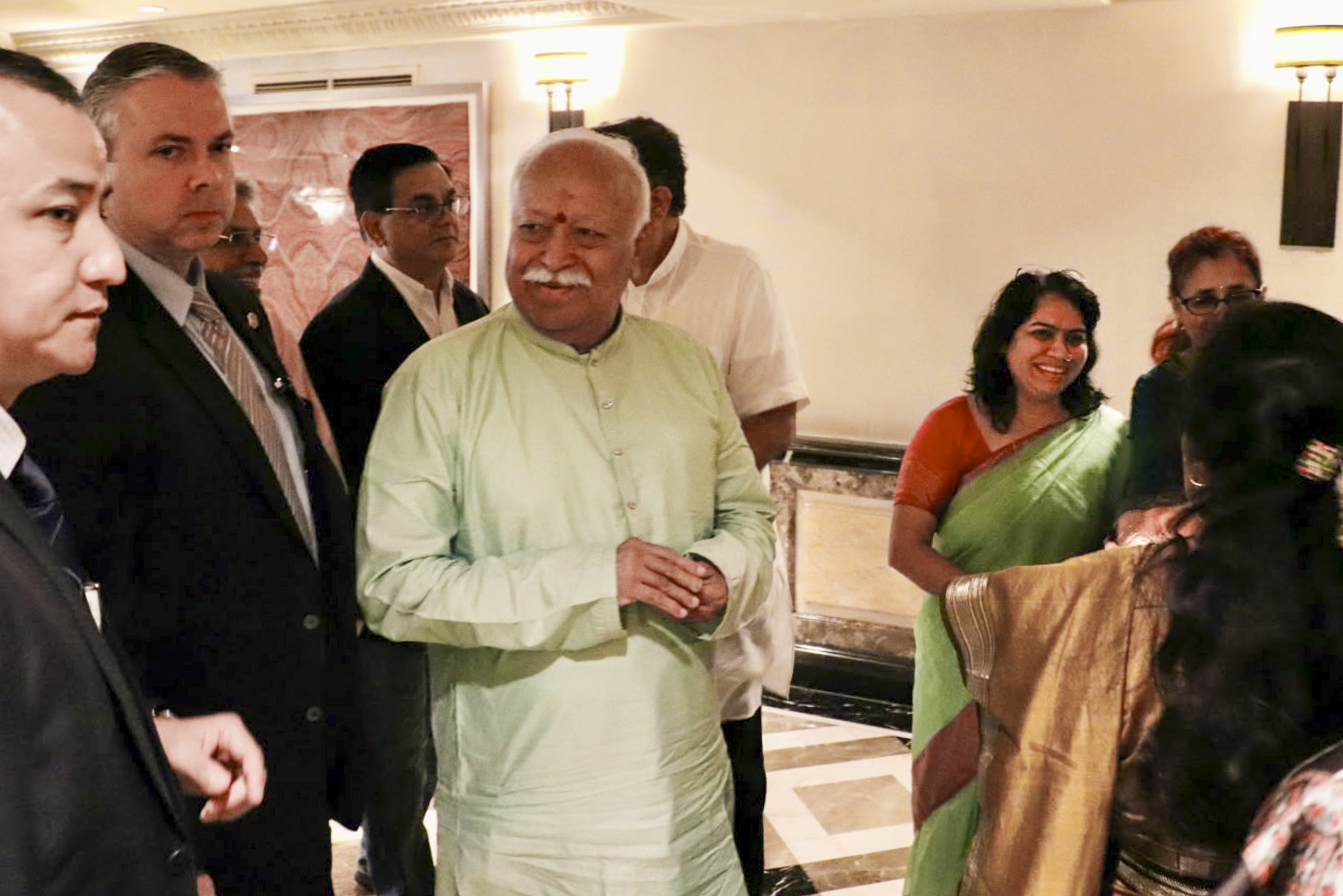 Bhagwat’s Message: Time for Congress to Reconsider Its RSS Narrative 6 OrangeNews9 RSS chief Mohan Bhagwat arrives in New York
